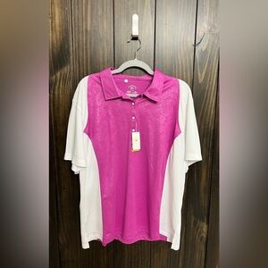 Monterey Club Women's Contrast Golf Polo-Dry Swing-Size:XXL-NWT